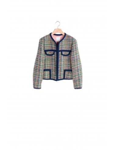 Veste en tweed multicolore Paris Déstockage Promo